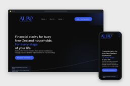 Auro website shown on a laptop browser and a phone
