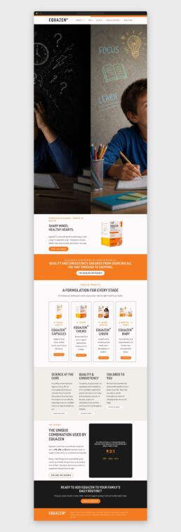 Equazen home page, full length