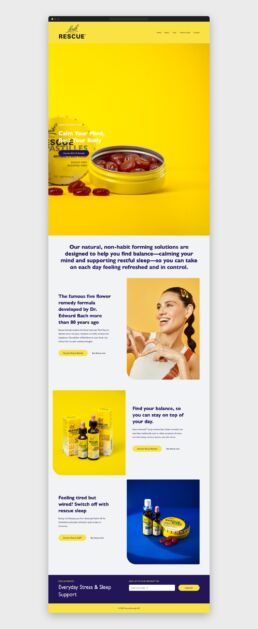 RESCUE Remedy home page, full length